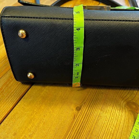 Dune London Black Faux Reptile Shoulder Bag with Gold Accents - Picture 14 of 16